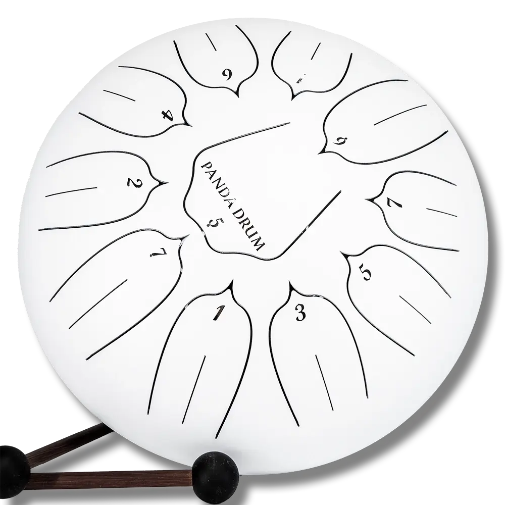 ZBY Steel Tongue Drum Kit ,Upgraded Panda Drum 11 Notes 6 Inch,with  Mallets, Mallet Bracket etc,for Beginner Adult Kids (Dark Blue)