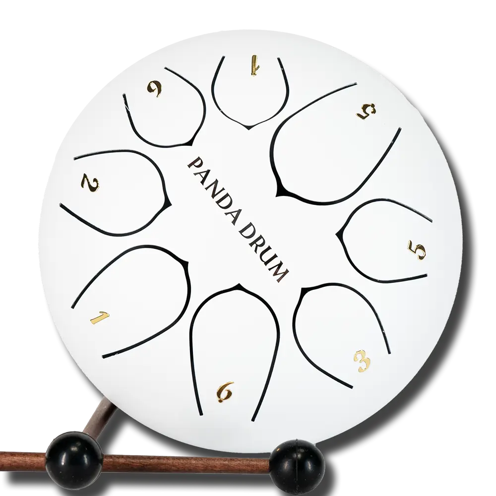 EASTROCK Steel Tongue Drum for Kids 6 Inch 8 Notes Percussion Instrument  Handpan Drum C Key Panda Drum with Travel Bag,for Meditation Entertainment
